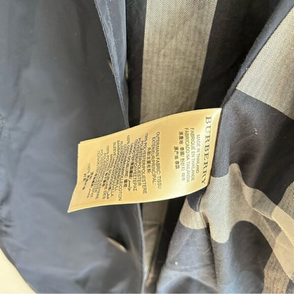 Burberry Brit Navy Hooded Short Trench Coat sz XS - Picture 3 of 9